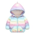 thumbnail image 1 of Kids Boys Snow Girls Coat&Jacket Children's Light Solid Color Cotton Jacket Toddler Boys Girls Thicken Hooded Coats Jackets, 1 of 4