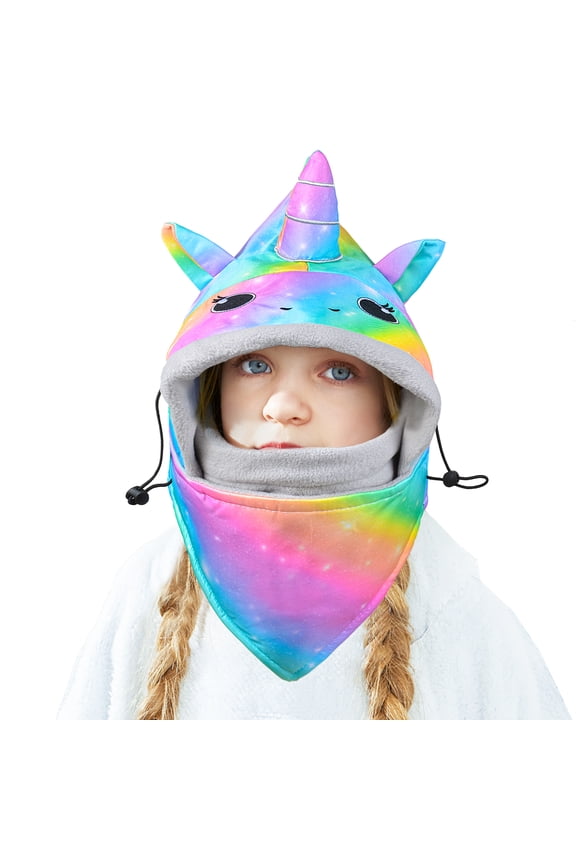 Kids Winter Windproof Hat, Unisex Children Heavyweight Balaclava for Kids, Ski Mask with Thick Warm Fleece Face Cover