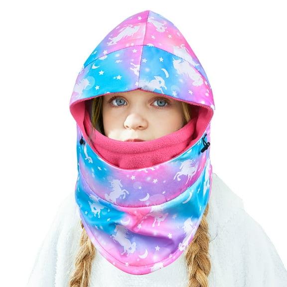 Kids Winter Windproof Hat, Unisex Children Heavyweight Balaclava for Kids, Ski Mask with Thick Warm Fleece Face Cover