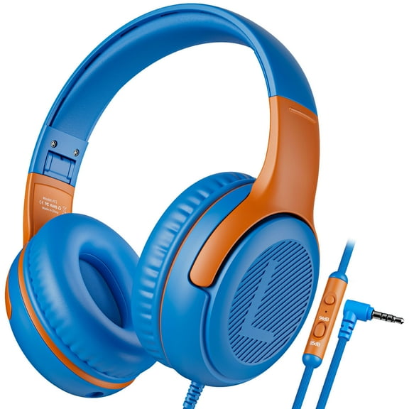 Kids Wired On-Ear Headphones - Lightweight Foldable Headset for Children Learning, Gaming & Music, School & Travel Use