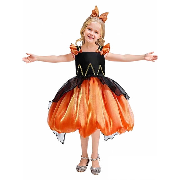 Kids Witch Outfits Tutu Dress Witch Outfit Outfit Girls Halloween Outfit Children Girls Dress 4-5 Years
