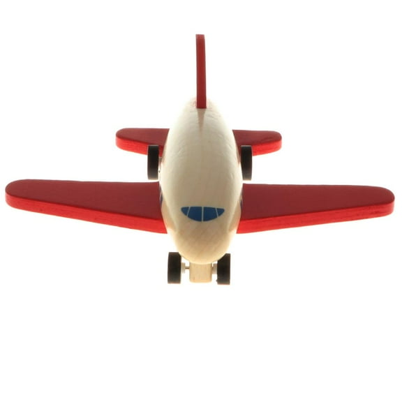 Kids Wooden Pull Back and Go Airplane Model Early Educational Toy, Party Favors, Home Ornament