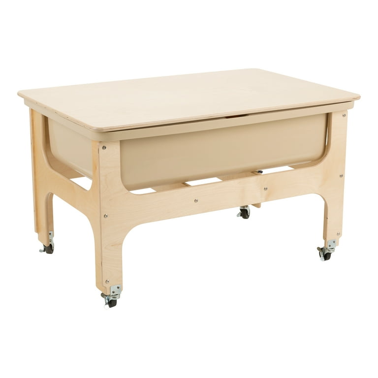 Wooden sand and water table with lid sales