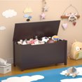 thumbnail image 1 of Kids Wooden Toy Box Storage with Safety Hinged Lid,31.5" x 13" x 16.7", 1 of 6