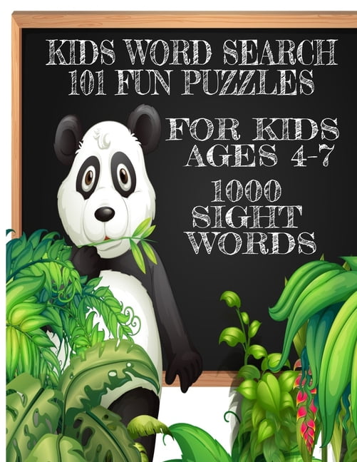 Fun Finds Kids Word Search 101 Fun Puzzles for Kids Age 4-7: Panda Bear Themed ...