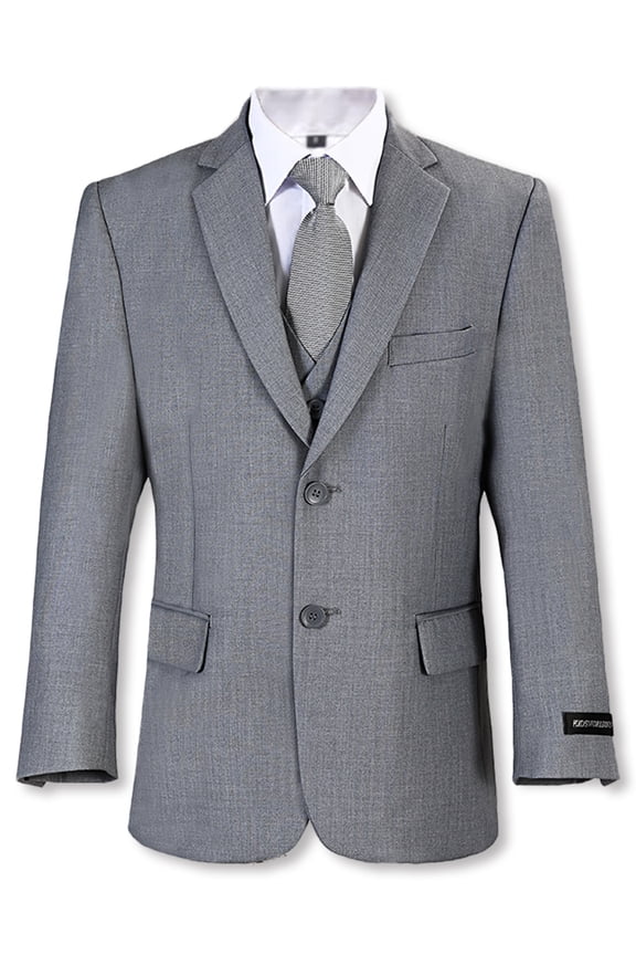 Big Boys' 5-Piece Basic Suit Pants Set - light gray, 16 husky (Big Boys Husky)