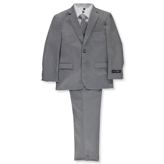 Kids World Big Boys' 5-Piece Basic Suit Pants Set - light gray, 16 husky (Big Boys Husky)
