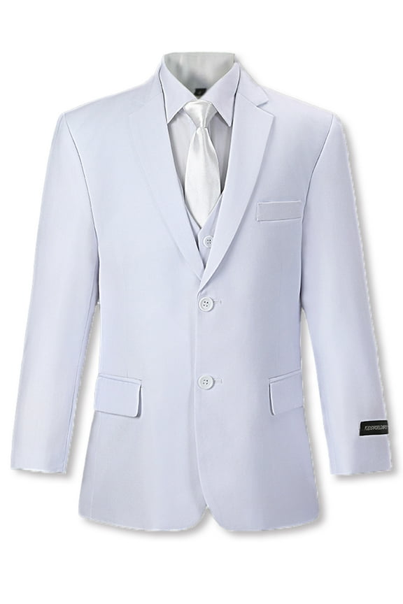 Big Boys' "Floe" 5-Piece Suit (Sizes 8 - 20) - white, 14 (Big Boys)