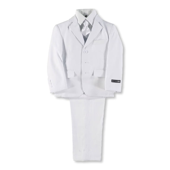 Kids World Big Boys' "Floe" 5-Piece Suit (Sizes 8 - 20) - white, 20 (Big Boys)