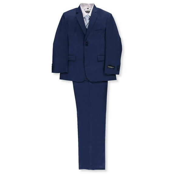 Kids World Big Boys' Husky 5-Piece Suit (Sizes 10H - 20H) - medium blue, 16 husky (Big Boys Husky)