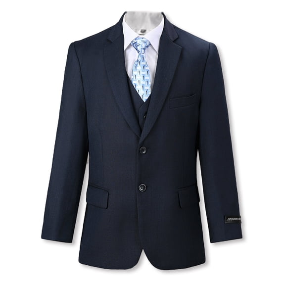 Kids World Big Boys' "C-Suite" 5-Piece Suit - navy, 16 husky (Big Boys Husky)