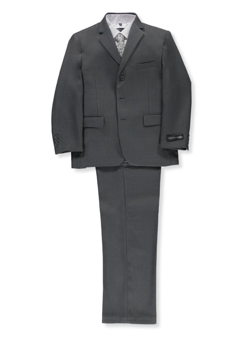 Carlo Lusso Men's 2 button fully lined slim fit Gray suit main image 1