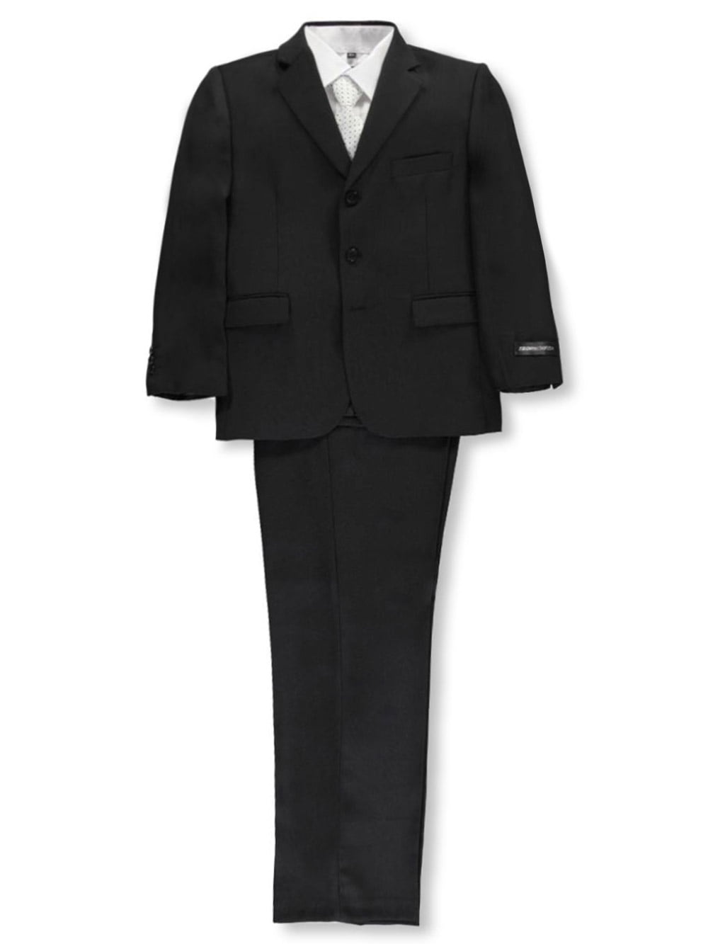 Kids World Big Boys' Husky "Power Play" 5-Piece Suit (Sizes 10H - 20H) - black, 16 husky (Big Boys Husky)