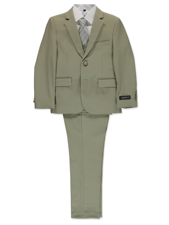 Big Boys' Timeless 5-Piece Suit Color: sage green Size: 12