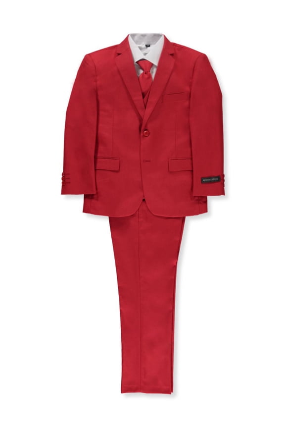 Boys' 5-Piece Suit - red, 7 (Little Boys)
