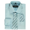 thumbnail image 1 of Kids World Boys’ Dress Shirt & Tie (Patterns May Vary) Color: baby blue Size: 6, 1 of 1