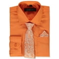 thumbnail image 1 of Kids World Boys' Dress Shirt & Tie (Patterns May Vary) - blorange, 7 (Little Boys), 1 of 4