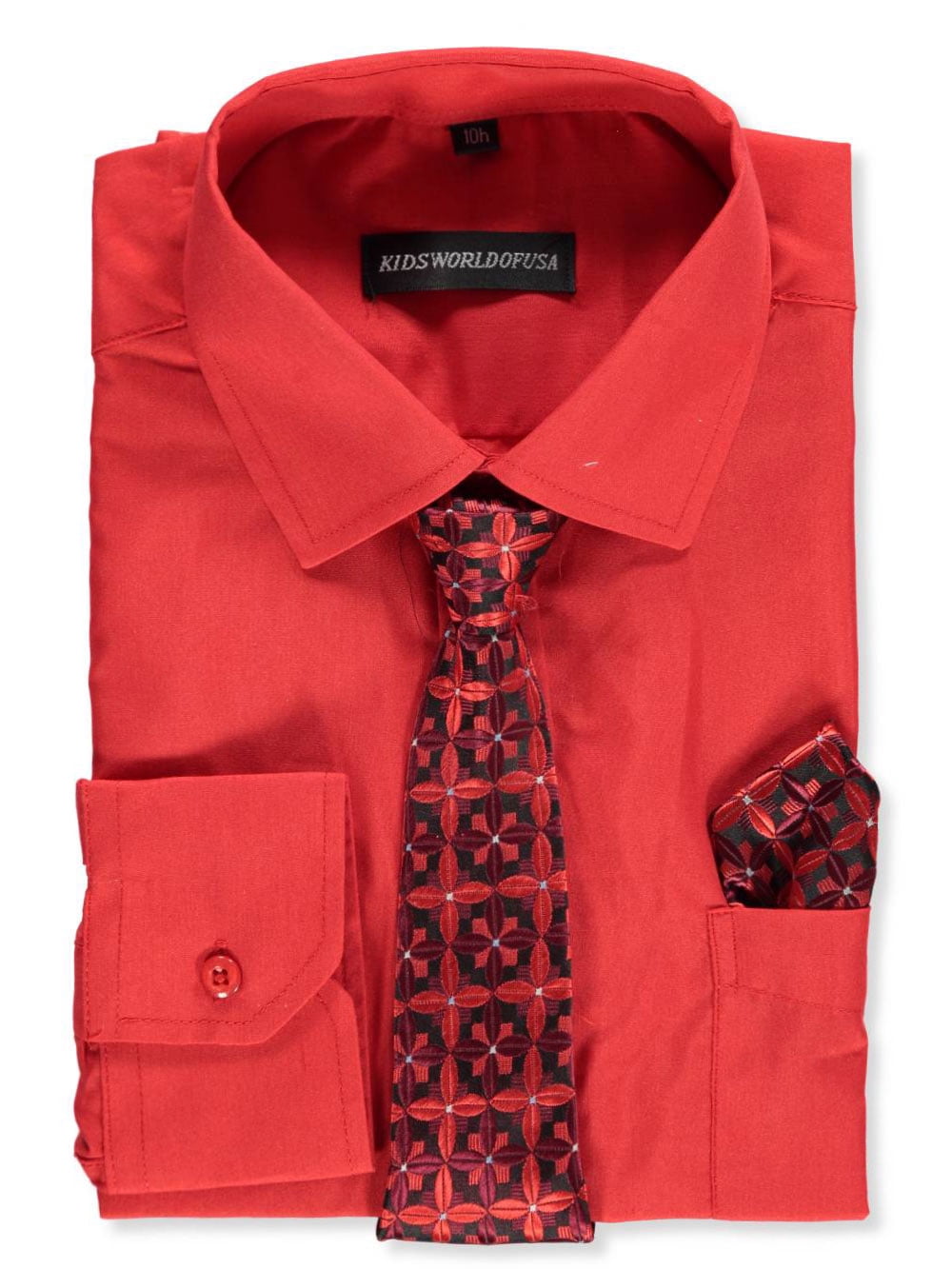 Boy Child Dress In Terry Stuff Armour Print In Red Color