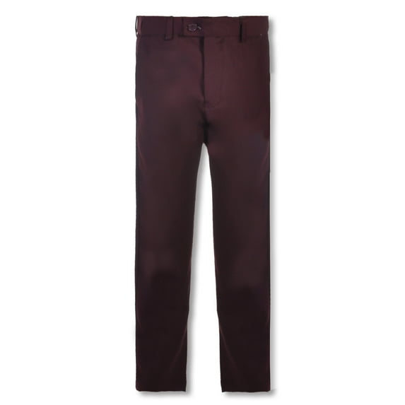 Kids World Boys' Expandable Waist Dress Pants Color: burgundy Size: 14