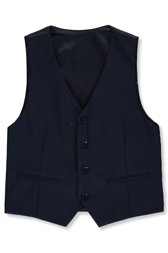 Boys' Single-Breasted Vest Color: navy Size: 20