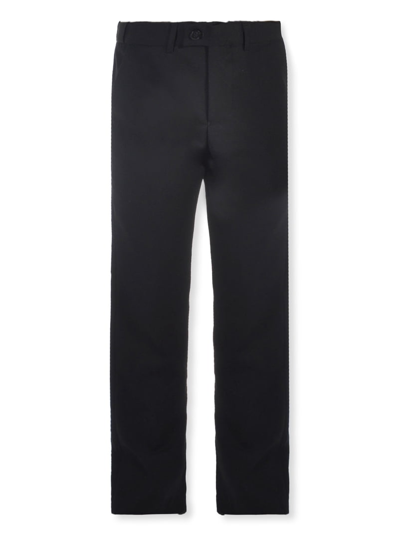 black dress pants for boys Kids World Husky Pants, Black, Woven Polyester, 14 Husky, 4 Pockets Elegant Baby Girl Birthday 26321225 mini mesh dress Women's size:10 Boys velvet