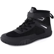 Kids Wrestling Shoes Boys Girls Youth Boxing Shoes Fitness Sneakers | Youth Wrestling Shoes,Wide Toe Box,Zero Drop,Lace-Up Design,for Beginner Wrestlers, Suitable for Wrestling & Boxing Training