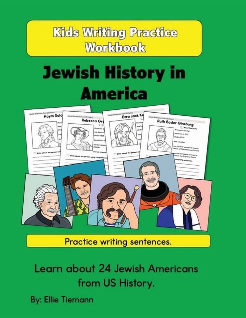 Kids Writing Practice Workbook: Jewish History in America, (Paperback)