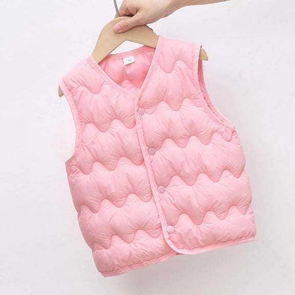 Kids Years Girls Puffy Vest Years Sleeveless Lightweight Outerwear Vests Years Kids Winter Clothes Size Years 6-7 Years Girls Clothes
