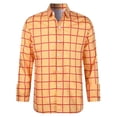 thumbnail image 1 of Kids Yellow And Red Plaid Shirt Boys And Girls Long Sleeve Button up Classic Shirt Halloween Size 5-6T, 1 of 6