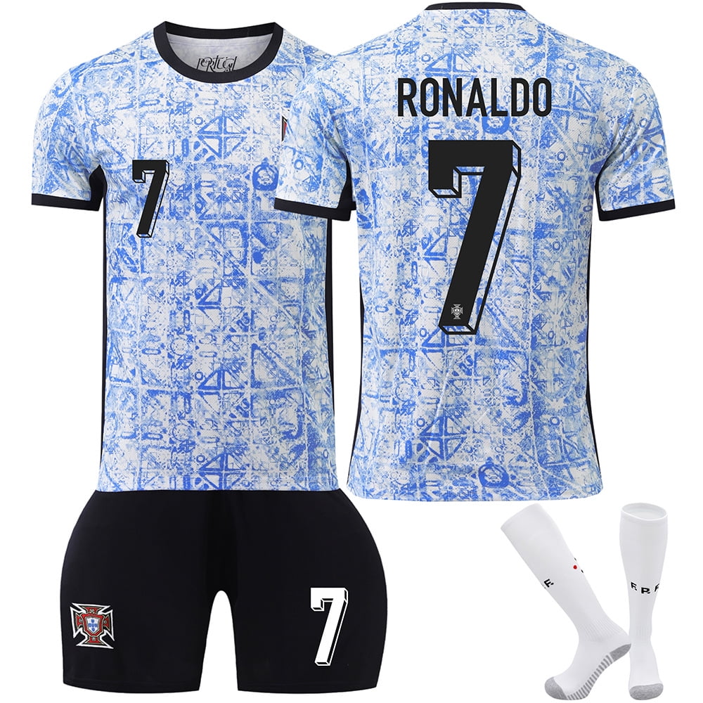 Kids Youth Adult Ronaldo_#7 Portugal Away Jersey Euro 2024 Fan Soccer
