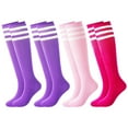 thumbnail image 1 of Kids Youth Soccer Socks, Boys Girls Knee High Athletic Sports Football Baseball Socks 6-12 Years, 1 of 8