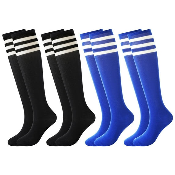 Kids Youth Soccer Socks, Boys Girls Knee High Athletic Sports Football Baseball Socks 6-12 Years