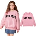 thumbnail image 1 of Kids Youth Sweatshirt Long Sleeve Pink Sweatshirts Crew Neck Cute Pullover Relaxed Fit Tops Winter Clothes Girls Size 6-7 Years Clothes Cute&nbsp;Boy Girl&nbsp;Clothing, 1 of 5