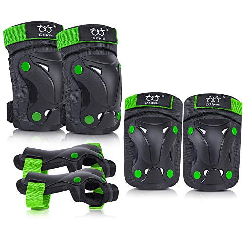 Kids/Youth knee and Elbow Pads with Wrist Guards Protective Gear Set