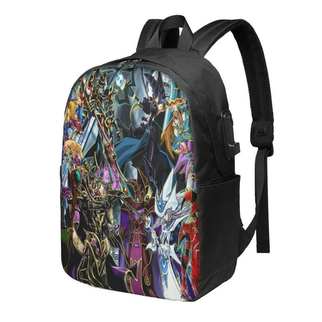 Kids Yu Gi Oh Backpack for Boys&Girls Bookbags with USB Charging Port