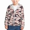 Kids Zip Up Hoodie for Boys Girls Toddler Camouflage Pink Lightweight