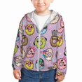 Kids Zip Up Hoodie for Boys Girls Toddler Cartoon Donuts Lightweight