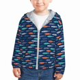 Kids Zip Up Hoodie for Boys Girls Toddler Colorful Fish cute