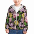 Kids Zip Up Hoodie for Boys Girls Toddler Colorful roses Lightweight