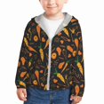 Kids Zip Up Hoodie for Boys Girls Toddler Cute Carrot Painting