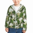 Kids Zip Up Hoodie for Boys Girls Toddler Calla Lily Flowers