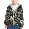 Kids Zip Up Hoodie for Boys Girls Toddler Ink Graffiti Owl