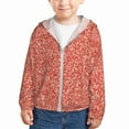 Kids Zip Up Hoodie for Boys Girls Toddler Orange lightning Glitter A