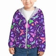 thumbnail image 1 of Kids Zip Up Hoodie for Boys Girls Toddler - Pink Purple Butterfly Flower Lightweight Long Sleeve 5-6T Boys Girl Clothes, Sun Protection Windproof Jackets Hoodie Sweatshirt, 1 of 7