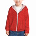 Kids Zip Up Hoodie for Boys Girls Toddler Red Glitter k Lightweight