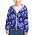 Kids Zip Up Hoodie for Boys Girls Toddler crystal Skull flower star