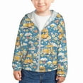 Kids Zip Up Hoodie for Boys Girls Toddler cute daisy car yellow