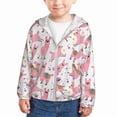 thumbnail image 1 of Kids Zip Up Hoodie for Boys Girls Toddler - cute pink llamas Alpaca funny Lightweight Long Sleeve 18M Boys Girl Clothes, Sun Protection Windproof Jackets Hoodie Sweatshirt, 1 of 7