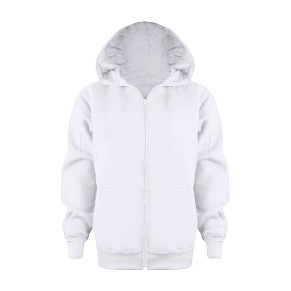 Kids Zip Up Hoodie School Uniform Boys Girls Zipper Sweatshirt Oversized Y2K Fall Hooded Jackets With Pockets Preppy Clothes