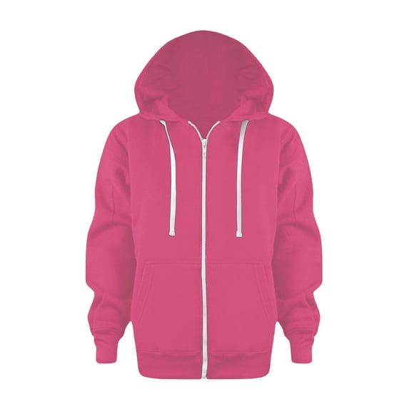 Kids Zip Up Hoodies Long Sleeve Sweatshirt Boy's Solid Drawstring Jacket Oversized Pullover with Pockets for 3-12 years (7-8 Years)